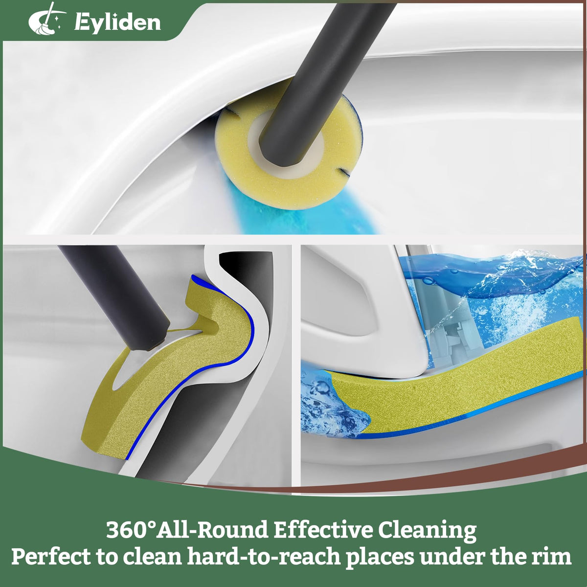 Eyliden upgraded 3 step suction cup seals tightly for tough clogs