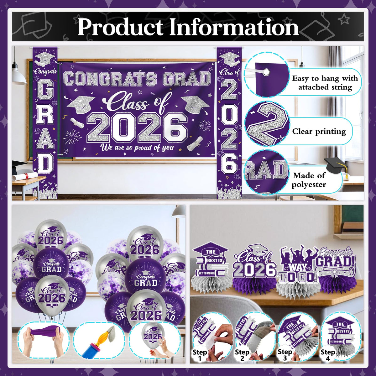 EYOBZOOQ confetti balloons add sparkle and dynamic effects to the party decor