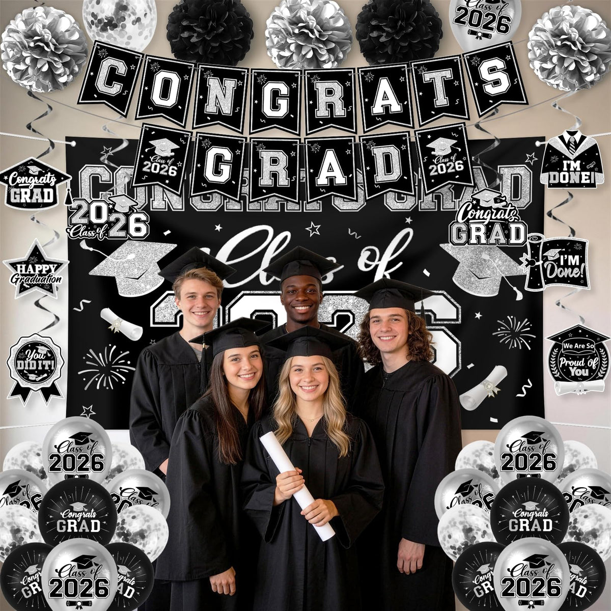 EYOBZOOQ Graduation door porch sign welcomes guests with style.