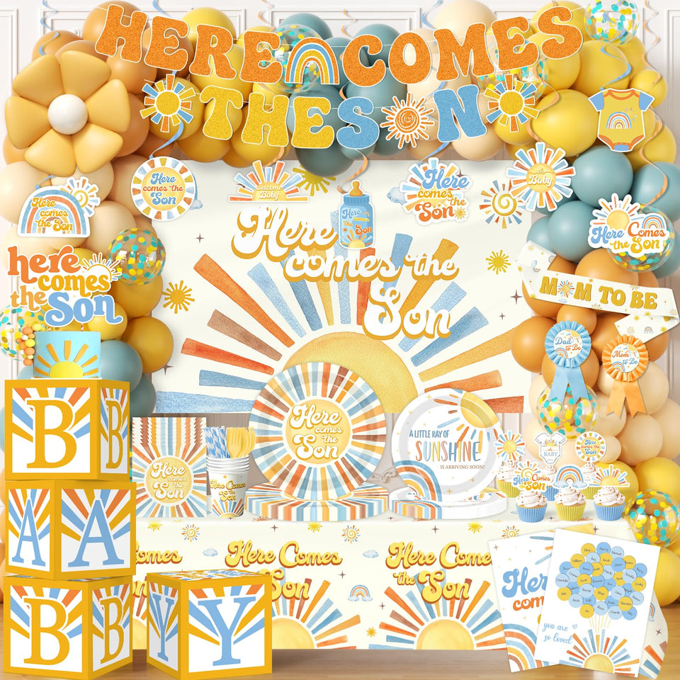 EYOBZOOQ Here Comes the Son sun banner adds festive warmth to the shower