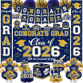 EYOBZOOQ Class of 2026 banner for photo-ready graduation decor