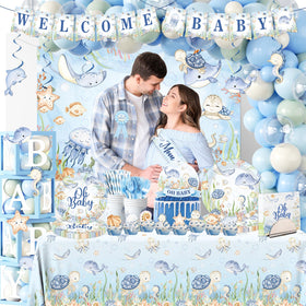 EYOBZOOQ oh baby banner welcomes guests with festive flair