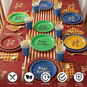 Eywusco Magical Wizard napkins provide soft, colorful accents for festive hands.