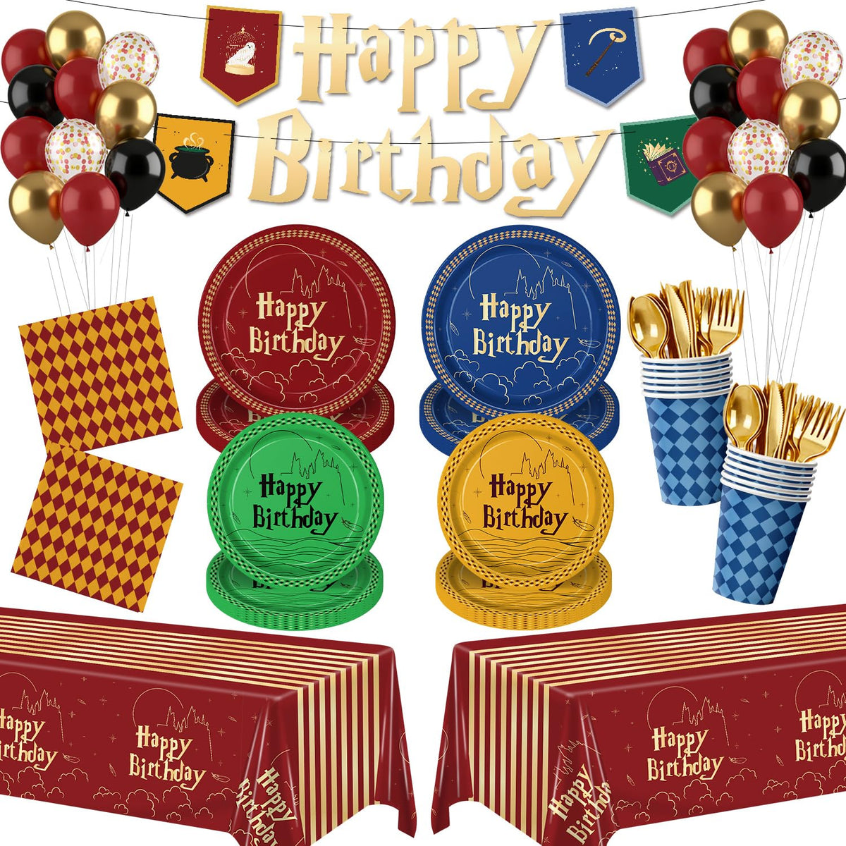 Eywusco Magical Wizard dinner plates are durable and vibrant for kids meals.