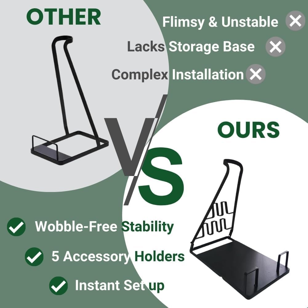 EZ SPARES vacuum stand non-slip mat stabilizes the unit on any surface.