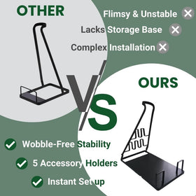 EZ SPARES vacuum stand non-slip mat stabilizes the unit on any surface.