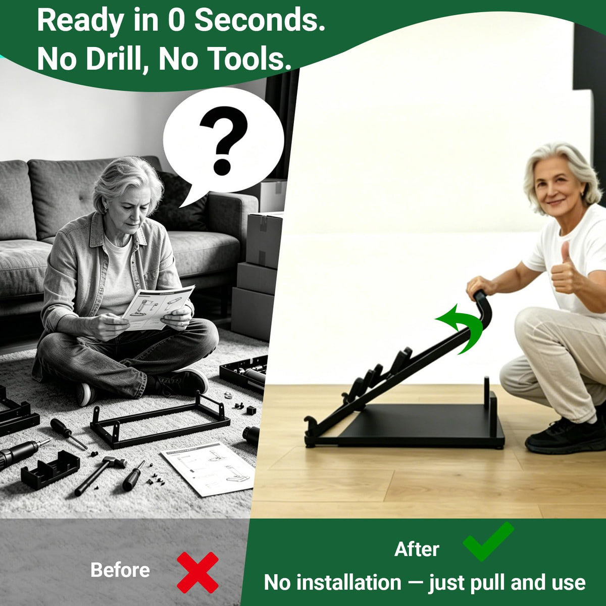 EZ SPARES vacuum stand vertical design saves counter space while keeping essentials visible.
