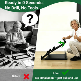 EZ SPARES vacuum stand vertical design saves counter space while keeping essentials visible.