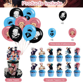 Ezcpigei Kaisen of Jujutsu cupcake toppers brighten treats and photos