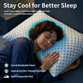 Ezepilw dual-fill shredded memory foam provides balanced support.