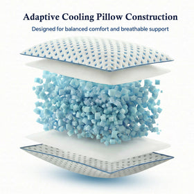Ezepilw queen pillow stomach sleep, moderate loft for gentle support.