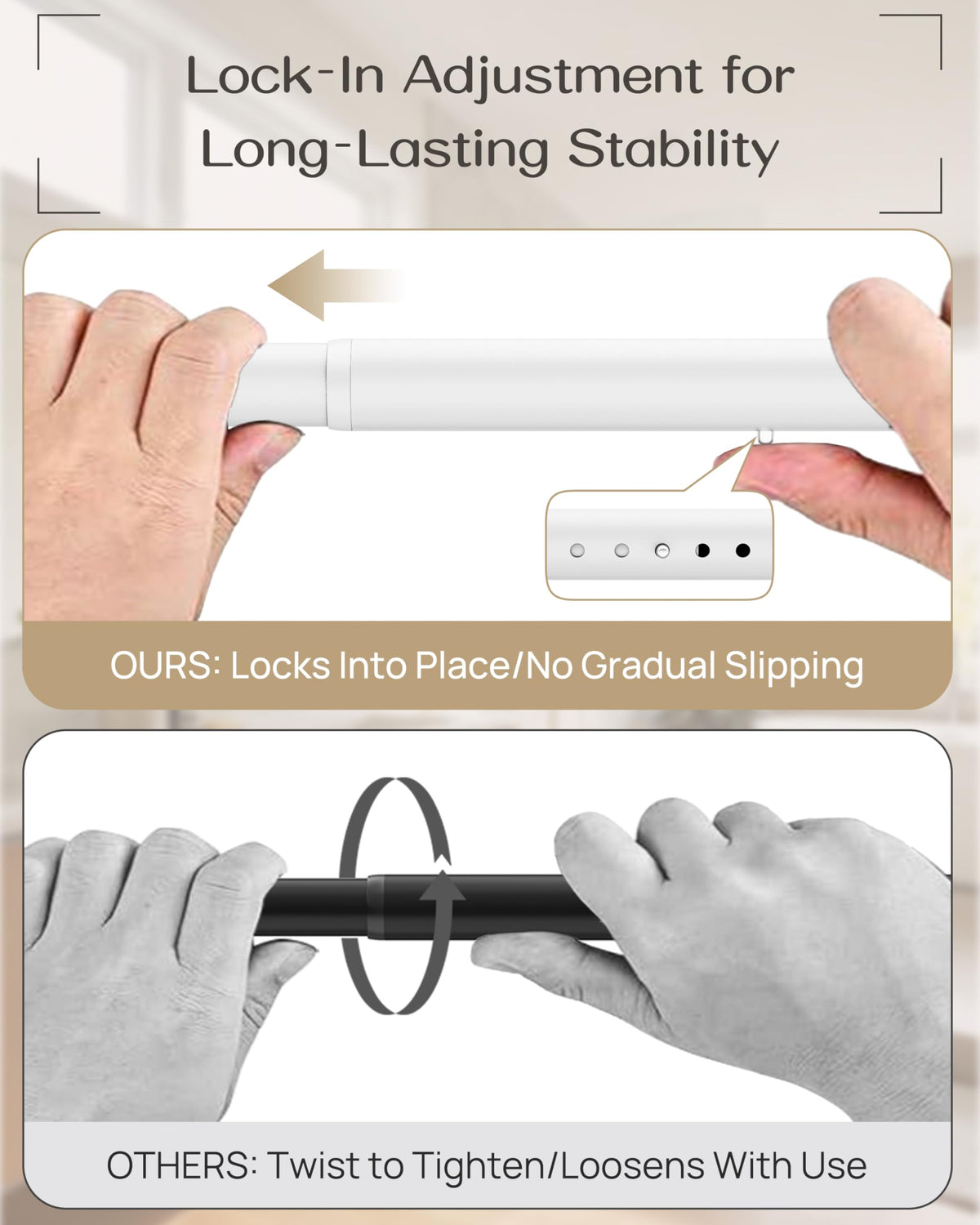EZFurni anti-slip rubber pads keep curtains secure after installation