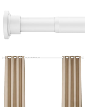 EZFurni heavy-duty tension rod extended length for large windows and versatile hanging