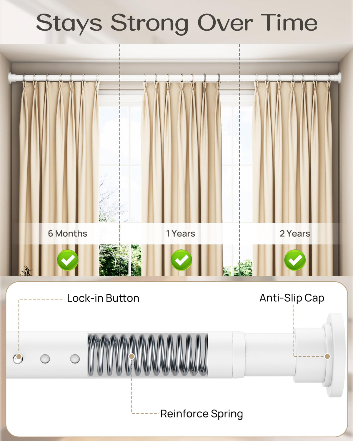 EZFurni no-drill installation works on wallpaper, tiles, and wood surfaces