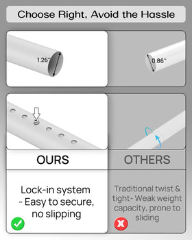 EZFurni tension rod heavy-duty poles resist corrosion for daily use