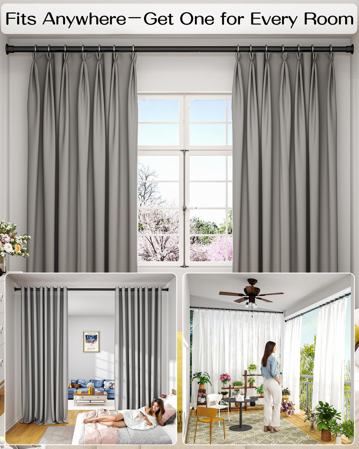 EZFurni thick metal poles offer durable strength for daily use.