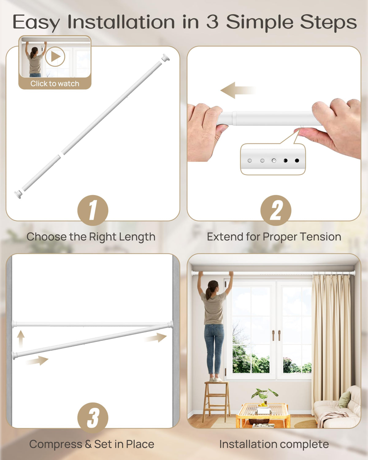 EZFurni versatile rod doubles as room divider or garland display