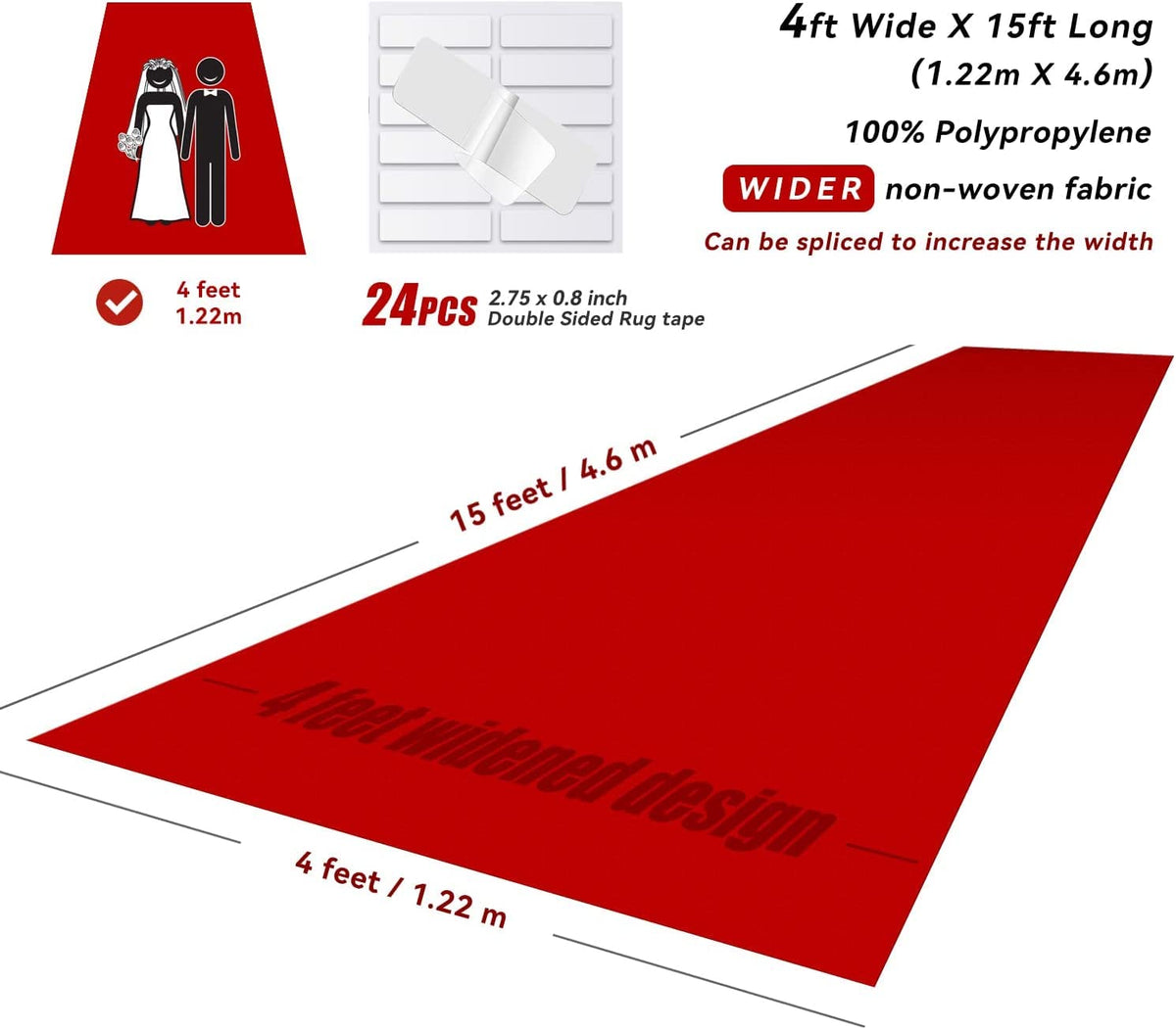 EZLucky 130 GSM felt aisle runner texture for premium events.