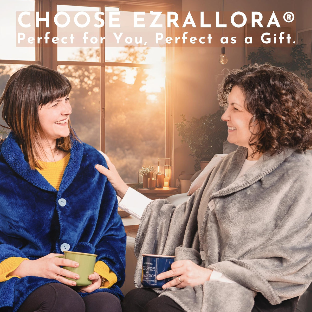 EzrAllora gift-ready poncho with bow delivers thoughtful packaging