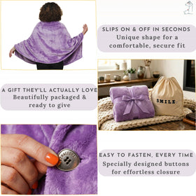 EzrAllora poncho arms-free design for comfortable everyday movement.