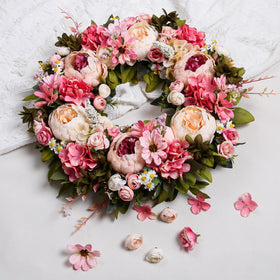 EZsenses Peony Wreath indoor outdoor suitability for covered spaces