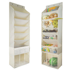 EZVERY 3in1 over-the-door organizer with five slanted compartments for tidy entryway storage.