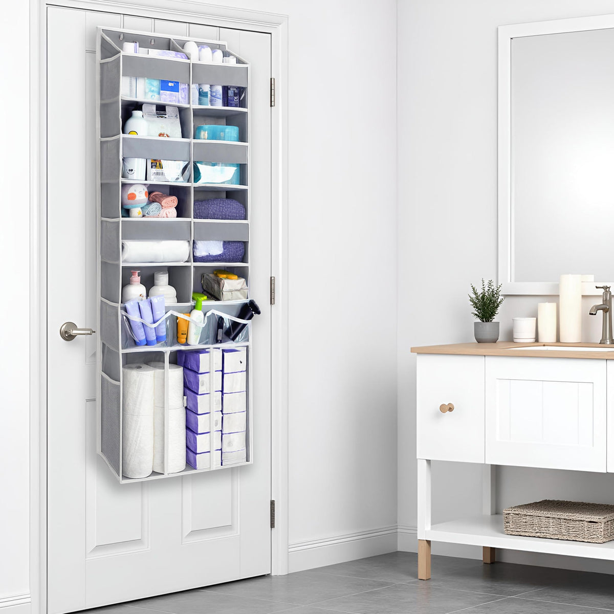 EZVERY multiroom organizer fits bathrooms, bedrooms, dorms for clutter-free storage.