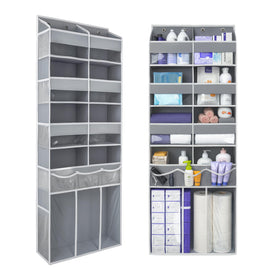 EZVERY over-the-door organizer with 8 compartments keeps clothes neatly organized and visible.