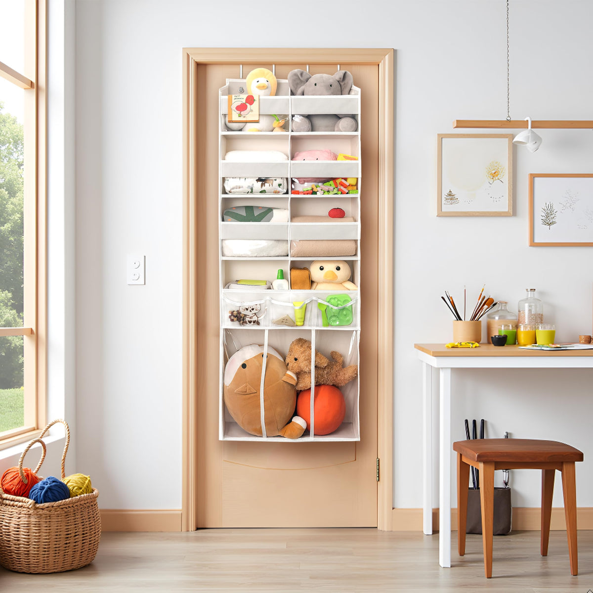 EZVERY bottom storage section suitable for bulk items like towels or toilet paper