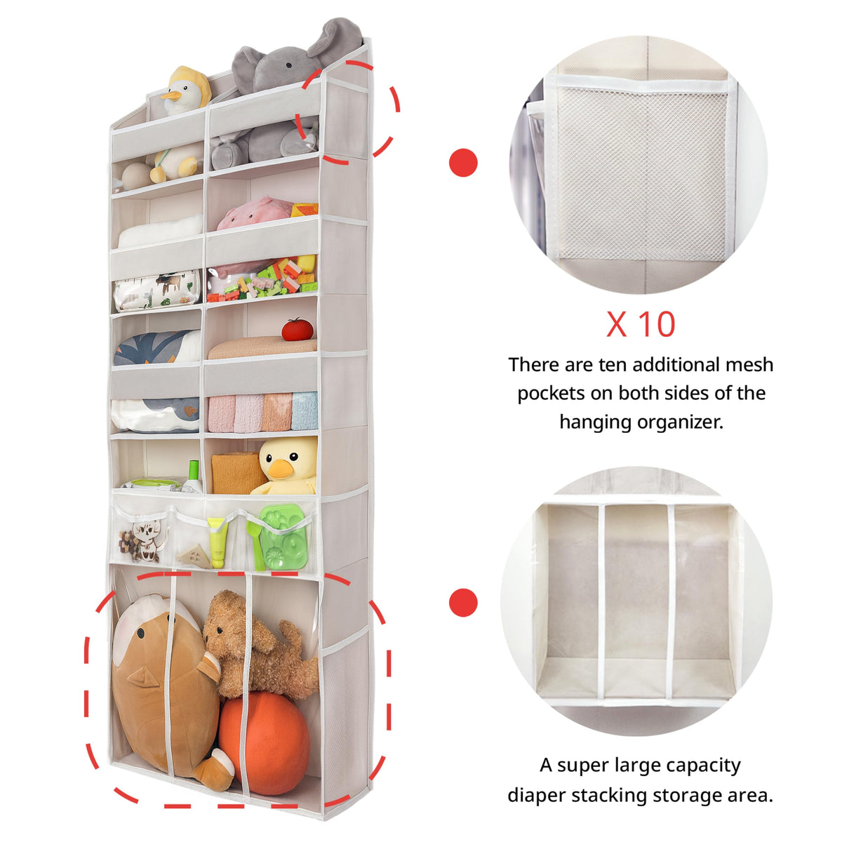 EZVERY clear PVC bottoms show contents at a glance