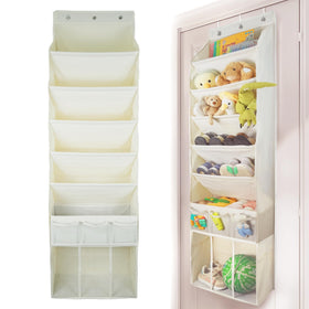 EZVERY over-door organizer with removable middle bin for flexible storage use.