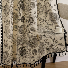 F-CHU Boho dining kitchen curtains for a vintage feel