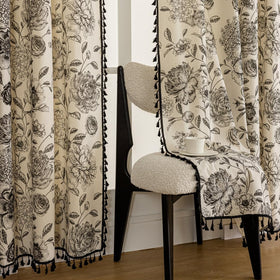 F-CHU Rustic farmhouse curtains with 84-inch length for versatile styling