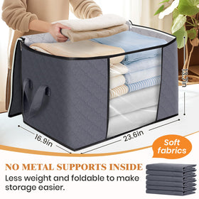 Fab totes 24 gallons side view, folds flat for compact storage.