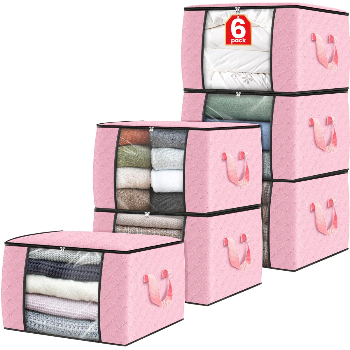 Fab totes foldable storage bags for space-saving closet organization.