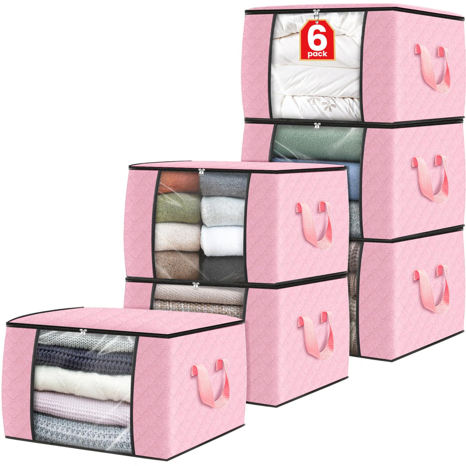 Fab totes foldable storage bags for space-saving closet organization.