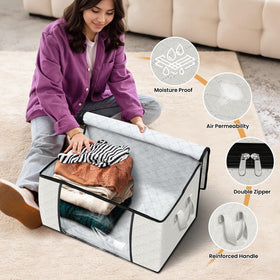 Fab totes reinforced handles support heavier items during moves.