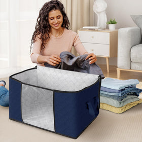 Fab totes see-through window reveals contents for quick visibility.