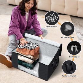Fab totes breathable odorless fabric preserves clothes freshness.