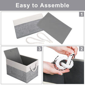 Fab totes storage bins for books and magazines on shelves