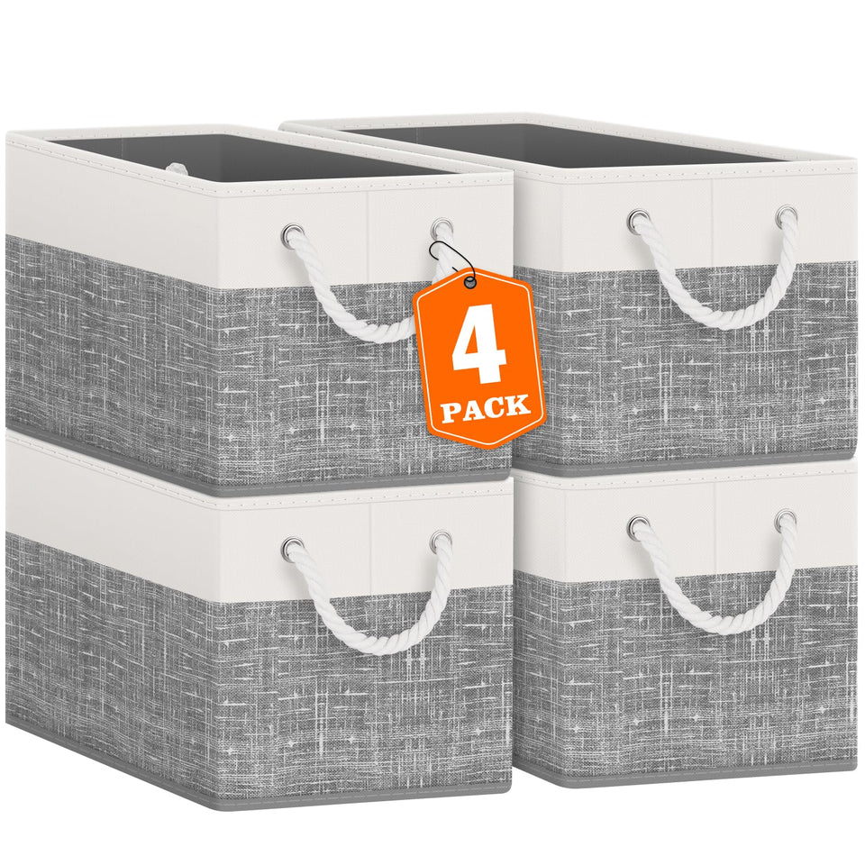 Fab totes storage bins foldable design enabling self-standing organization