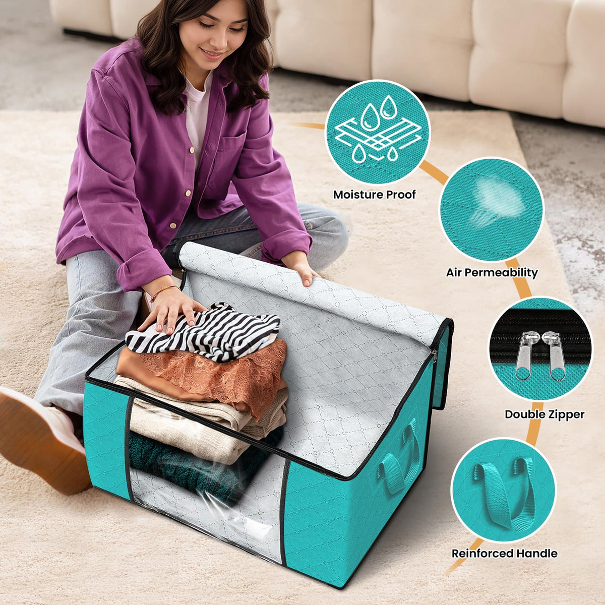 Fab totes sturdy two-way zippers ensure reliable access