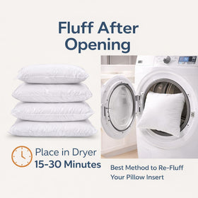Fabornus white shell pillow insert blends with covers and styles