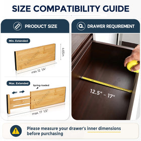 Fabsome bamboo dividers match most drawer finishes for a seamless look.