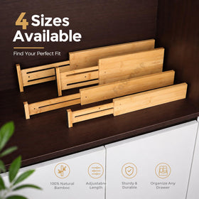 Fabsome easy-install drawer organizers require no tools.