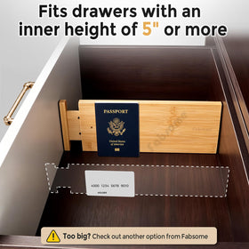 Fabsome six-piece set helps neatly separate shirts, jeans, and socks.