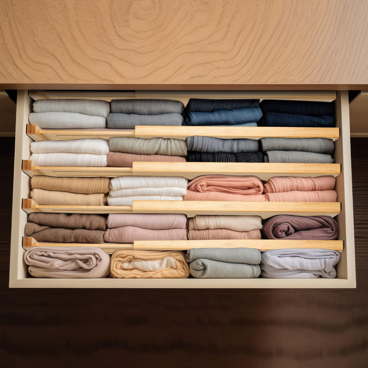 Fabsome space-maximizing solution helps reduce dresser clutter.