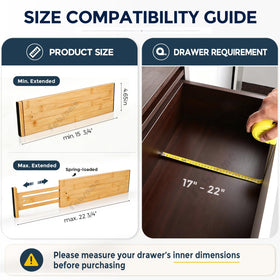 Fabsome spring-loaded separators keep items in place inside drawers.