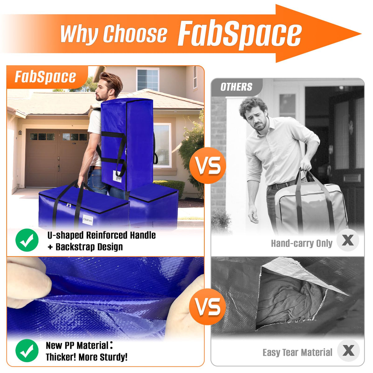 Fabspace clear tag pocket to identify contents at a glance