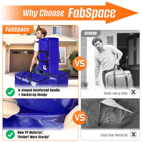 Fabspace clear tag pocket to identify contents at a glance